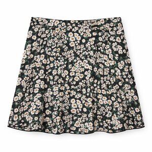 Boden Black Floral A-Line Skirt US 12 Ecovero Viscose Capsule Wardrobe Chic